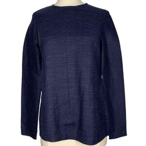 LELA ROSE Navy Blue Tunic Top